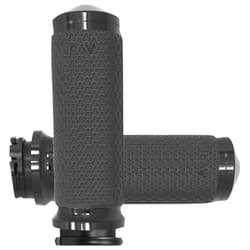 Avon Tyres Avon Grips MF-63B-ANO Memory Foam Street Motorcycle Hand Grips - Anodized Black / 1.625