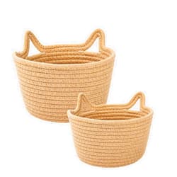 LUSCREAL Cotton Rope Baskets for Storage (small size & large size)