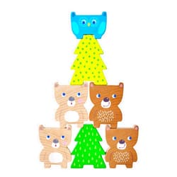 HABA Forest Friends Chunky 9 Piece Wooden Stacking Toy for Ages 2+(Made in Germany)