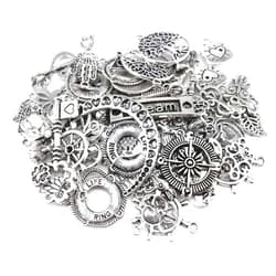 Yueton 100 Gram Assorted Antique Charms Pendant for Crafting, Jewelry Making Accessory