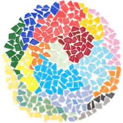 Foaincore 800 Pieces Mixed Shapes Mosaic Tiles for Crafts Bulk Ceramic Glass Mosaic Pieces Colorful Stained Glass Mosaic Kits for Adults DIY Mosaic Making Supplies Art Projects, Mixed Colors, 0.5 x 2 cm, 1 kg
