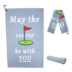 Qchengsan Golf Towel,Funny Golf Towel for Men Clean Golf Balls,Golf Towels for Golf Bags with Clip,Golf Gifts for Men Husband Boyfriend Dad,Fun Golf Accessories,Golf Cleaning Towel,Birthday Gifts for Golfers