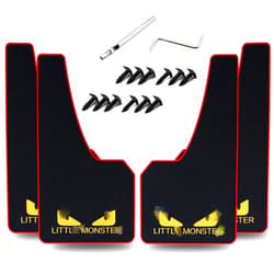 YUNM 4 pcs Car Rubber Mudguard Mud Flaps Splash Guards Rubber Mudguard for Sports Mud Flaps Guards Splash Front and Rear Universal (LM)