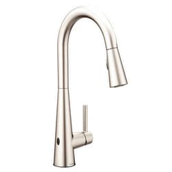 Moen Sleek Spot Resist Stainless Motionsense Wave Sensor Touchless One-Handle High Arc Pulldown Modern Kitchen Faucet Featuring Power Clean, 7864EWSRS