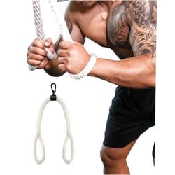 M MANUEKLEAR MANUEKLEAR Tricep Pull Down Rope for Triceps、Back & Shoulders, Tricep Rope Cable Attachment, Cable Rope Attachments for Gym & Home with Improved Grip Stability