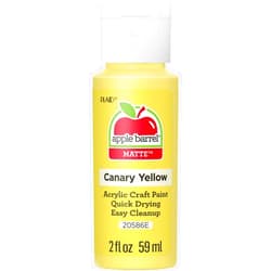 Apple Barrel Acrylic Paint in Assorted Colors (2-Ounce), 20586 Canary Yellow