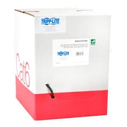 TRIPP LITE Cat6 Bulk Solid-Core Cable, Plenum-Rated PVC (CMP), Gigabit, Black, 1000' (N224-01K-BK)