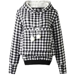 Felyong Womens Pet Pouch Hoodie Cat Dog holder Sweatshirt Mewgaroo Hood Top Pullover