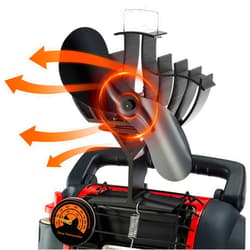 TCFUNDY Wood Stove Fan for Buddy and Mr Heater, Heat Powered Fireplace Fan, Wood Burning Stove Fan with Bracket - Non Electric for Camping, Outdoor and Indoor Use - 2 Blades
