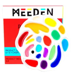 MEEDEN Porcelain Paint Palette, Ceramic Watercolor Pallet Mixing Tray, Rose Shaped Design