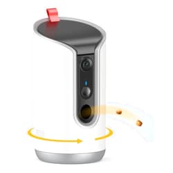 CXK 2K Pet Camera Treat Dispenser, 5G&2.4G WiFi 2-Way Talk, Motion Alerts, Auto Tracking Pet Camera Indoor for Cats Remote Treat Tossing