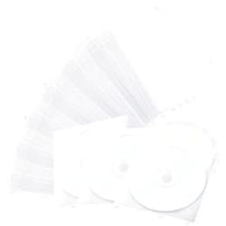 FULANDL 600PCS CD DVD Sleeves, FULANDL Premium CD Double-Sided Refill Plastic Sleeve for CD and DVD Storage Binders (White)