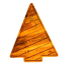 Affinity Decor Organic Acacia kitchen Cutting Chopping Charcuterie Board Platter for Butcher Block Cheese and Vegetables (Slicey Christmas Tree Board 12.5