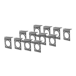 CURT 57205 Vehicle-Side Trailer Wiring Harness Mounting Brackets for 7-Way RV Blade, GLOSS BLACK POWDER COAT, 12-Pack