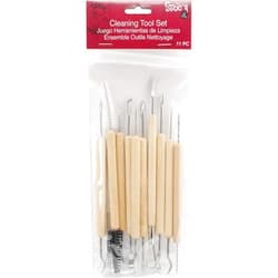 Darice 11-Piece Clay Tools Set from Studio 71 – Metal Tipped Clay Sculpting Tools with Wood Handles, Ideal for Cleaning and Creating Decorative Effects on Clay Surfaces