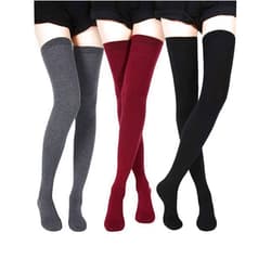 SATINIOR Extra Long Socks Thigh High Cotton Socks Extra Long Boot Stockings for Women