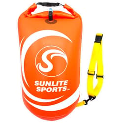 Sunlite Sports Swim Buoy Premium Quality, Highly Visible Waterproof Safety Marine Float Training for Open Water Swimming, for Swimmers, Triatheletes, Kayakers, Snorkelers, Throwable Flotation Device for Adults