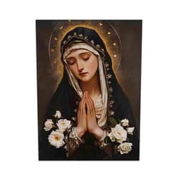 NONBER Canvas Wall Art Virgin Mary Christian Poster Prints Our Lady of Guadalupe Painting Catholic Pictures Inspiring Home Wall Decor Art Unframed 8x10inch