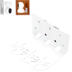 Sumnacon 3PCS Wall Mount Camera Shelf- Metal Small Wall Shelf with Adhesive,Universal Small Floating Shelf for Security Cameras, Speakers,White