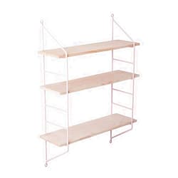 SHUICAO Wall Shelves 3-Tier Industrial Floating Shelves Wall Mounted Display Wall Shelf Storage Rack Wall Rack Holder Rack Wall Decor (Color : Pink)