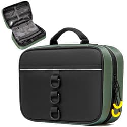 SLINRKE Binder Tackle Bag, Salt Water Resistant Fishing Tackle Binder with 4 Single Pocket Sleeves and 2 Double Pocket Sleeves for Baits, Rigs, Jigs and Lines (Green)