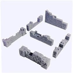 Extruded Gaming Wall Ruins Set 4