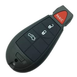 WiCuaSix Replacement Key Fob Shell Case for Jeep Grand Cherokee Dodge Ram 1500 2500 3500 Durango Grand Caravan Journey Chrysler Town Country Keyless Entry Remote Car Key Fob Cover Casing (4 Button-A)