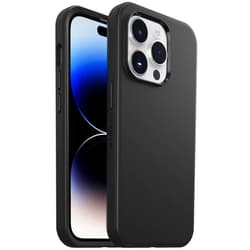 OtterBox iPhone 14 Pro Symmetry Series Case - BLACK , ultra-sleek, wireless charging compatible, raised edges protect camera & screen
