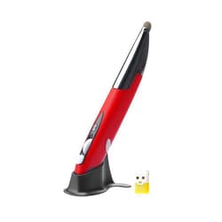 lychee Optical Pen Mouse Wireless for Laptop,Ergonomic Pocket Mouse Pen&Adjustable 800/1000/1200/1600 DPI,2.5GHZ USB&Bluetooth Mouse for PC(Red)