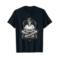 Gaming Vintage Halloween Graphic Artwork Gaming Skeleton Halloween Funny Gamer Boys kids Men T-Shirt