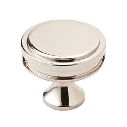 Amerock | Cabinet Knob | Polished Nickel | 1-3/8 inch (35 mm) Diameter | Oberon | 1 Pack | Drawer Knob | Cabinet Hardware