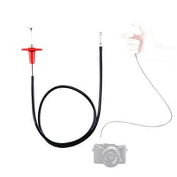 Fotasy JJC TCR-70R 70cm Mechanical Cable Shutter Release with Bulb-Lock for Fujifilm X10 X20 X30 X100s X100t X-Pro1 X-Pro2 X-E1 X-E2, Leica M6 M7 M8 and Nikon Df F4 FM2 F3 FE FM3a F80, Threaded Release Cable
