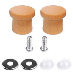 Green Arrow Life helper Universal Solid Wood Material Pot Lid Knob (No More Crack and Burning Hand) for Pots and Pans, Cookware Lid Replacement Knobs Replacement Set (Type two - 2pcs)