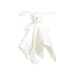 Apricot Lamb Stuffed Animals Soft Security Blanket White Bunny Rabbit Infant Nursery Character Blanket Luxury Snuggler Plush(White Bunny, 14 Inches)