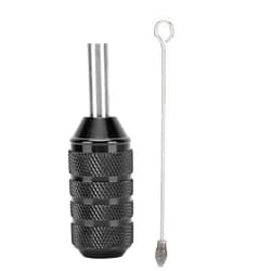 Tomotato Tattoo Cartridge Needles Tattoo Machine Grip Aluminum Alloy Cartridge Needles Tattoo Grip Tattoo Supplies for Professionals and Beginners Tattoo Artists 25mm (Black)