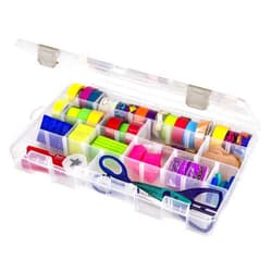 ArtBin Large Solutions Box Clear Art & Craft Organizer with Dividers - Plastic Storage Case for Convenient and Versatile Storage - Ideal for Various Craft Supplies