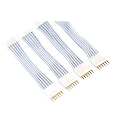 Litcessory Flexible Corner Connector/Extension Cable for Philips Wiz LED Light Strips (2in, 4 Pack, White)