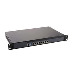 HUNSN Firewall, VPN, 19 Inch 1U Rackmount, OPNsense, Network Appliance, Router PC, Intel I5 2520M, RS14, AES-NI/8 Intel LAN/2USB/COM/VGA/Fan, (8G RAM/256G SSD)