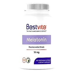 BESTVITE Melatonin 10mg (360 Vegetarian Capsules) - No Stearates - Vegan - Non GMO - Gluten Free