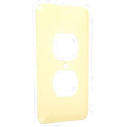 TayMac WRTI-D Princess Metallic Wallplate with One Duplex, Single Gang, Ivory Textured