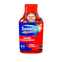 Theraflu ExpressMax Severe Cold and Flu Syrup with Included Dosing Cup, Berry Flavor - 8.3 Fl Oz Syrup