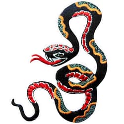 ZEGINs Pattern Snake Embroidered Badge Iron On Sew On Patch