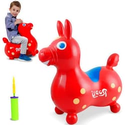 KETTLER GYMNIC Red Rody Horse | Best Toddler Toy for 1-3 Years Old | Made in Italy | Safe, Inflatable Bouncy Horse for Kids