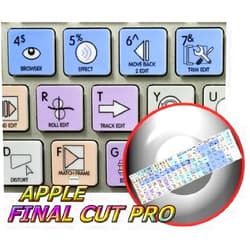 4Keyboard APPLE SIZE KEYBOARD STICKER APPLE FINAL CUT PRO GALAXY SERIES