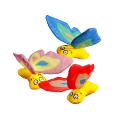 Yeowww! 3 Color Bundle of Organic Catnip Butterfly Cat Toys: Blue, Purple, and Red