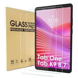 WD&CD 2 Pack Screen Protector Compatible with Lenovo Tab One/Tab K9 8.7'', Tempered Glass Film Replacement for Lenovo Tab One 8.7 Inch【Anti Scratch 】【Anti Bubble】【High Definition】