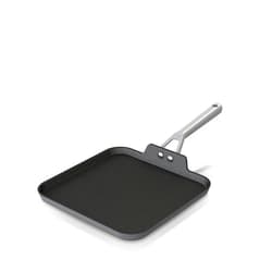 Ninja C30628 Foodi NeverStick Premium 11-Inch Square Griddle Pan, Hard-Anodized, Nonstick, Durable & Oven Safe to 500°F, Slate Grey