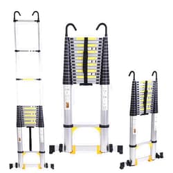 BOWEITI Telescoping Extension Ladder 20.3FT, Aluminum Lightweight Extension Ladder with Locking Mechanism,Heavy Duty RV Collapsible Ladder for Household, Outdoor Work 330 lbs Load