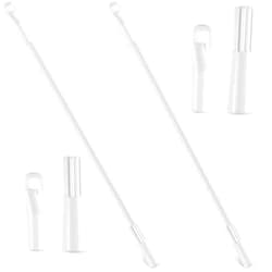 Yookeer 2 Pieces Blind Wand Vertical Blinds Replacement Parts Blind Rod with Hook and Grip Clear Blind Opener Long Window Blind Stick Tilt Rod (12 Inch, Aluminum Alloy)