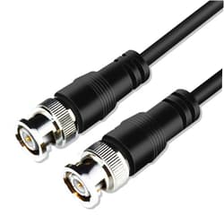 Tan QY BNC RG-59/U Cable 15Ft - BNC Male to Male Extension Connector Adapter Professional RG-59/U Grade Coaxial Wire Cord Cable Jack Plug for Video Security Camera CCTV Systems, Oscilloscope (15Ft)